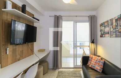 Imagem: O apartamento possui 1 Dormitório, 1 Banheiro, 1 Vaga na garagem