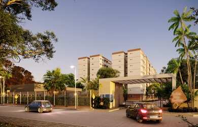 Imagem: O apartamento possui 2 Dormitórios, 1 Banheiro, 1 Vaga na garagem