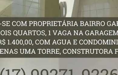 Imagem: O apartamento possui 2 Dormitórios, 1 Banheiro, 1 Vaga na garagem