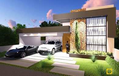 Imagem: A casa possui 3 Dormitórios, 2 Banheiros, 1 Vaga na garagem