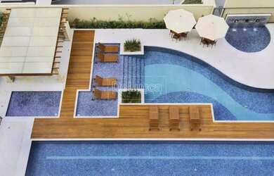 Imagem: O apartamento possui 1 Dormitório, 1 Banheiro, 1 Vaga na garagem