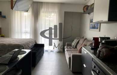 Imagem: O apartamento possui 1 Dormitório, 1 Banheiro, 1 Vaga na garagem