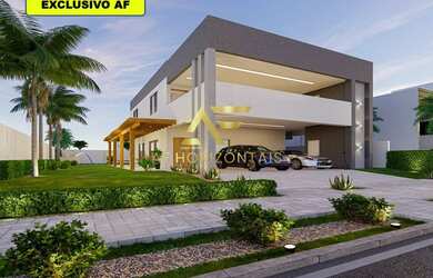 Imagem: A casa em condomínio possui 4 Dormitórios, 5 Banheiros, 3