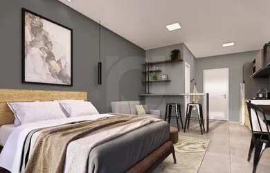 Imagem: O apartamento possui 1 Dormitório, 1 Banheiro, 25m² de Área