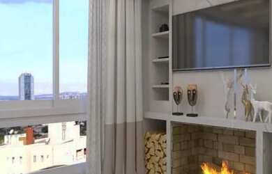 Imagem: O apartamento na cobertura possui 2 Dormitórios, 2 Banheiros