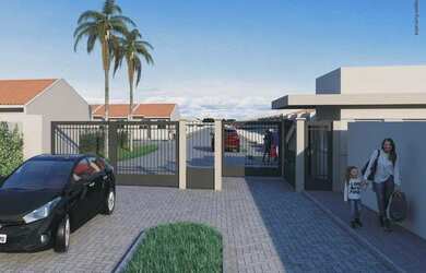 Imagem: A casa em condomínio possui 1 Dormitório, 1 Banheiro, 1 Vaga