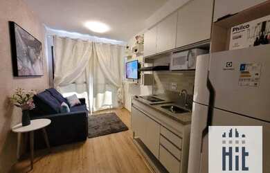 Imagem: O apartamento possui 1 Dormitório, 1 Banheiro, 33m² de Área