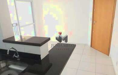 Imagem: O apartamento possui 1 Dormitório, 1 Banheiro, 1 Vaga na garagem