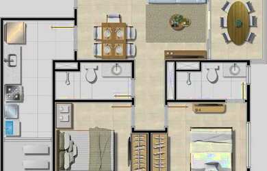 Imagem 11: Residencial Goya, 2 quartos sendo 1 suíte em 57m², varanda e 1 vaga de garagem no Rio Verm