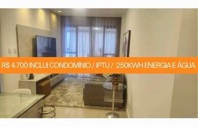 Imagem: O apartamento possui 1 Dormitório, 1 Banheiro, 1 Vaga na garagem