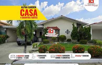 Imagem: A casa em condomínio possui 4 Dormitórios, 4 Banheiros, 4