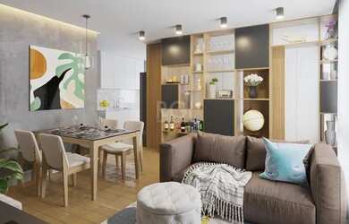 Imagem: O apartamento possui 1 Dormitório, 1 Banheiro, 1 Vaga na garagem