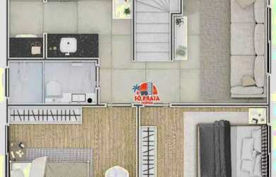 Imagem 2: Casa com 2 dormitórios à venda, 51 m² por R$ 280.000 - Vila Guilhermina - Praia Grande/SP