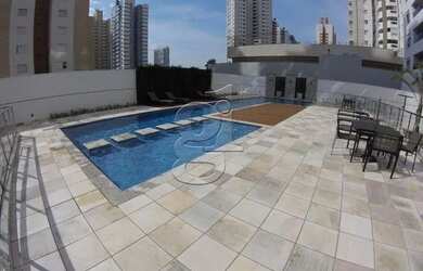 Imagem: O apartamento possui 1 Dormitório, 2 Banheiros, 1 Vaga na garagem