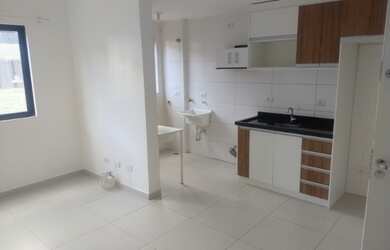 Imagem: O apartamento possui 1 Dormitório, 1 Banheiro, 1 Vaga na garagem