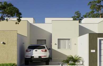 Imagem: A casa possui 3 Dormitórios, 1 Banheiro, 2 Vagas na garagem