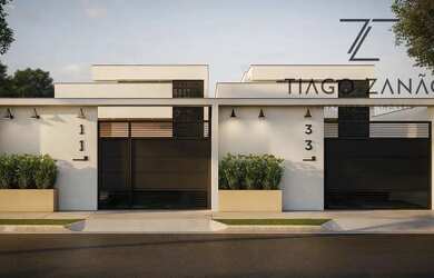 Imagem: A casa possui 3 Dormitórios, 2 Banheiros, 2 Vagas na garagem