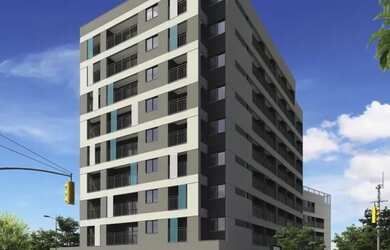 Imagem: O apartamento possui 1 Dormitório, 1 Banheiro, 1 Vaga na garagem