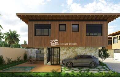 Imagem: A casa em condomínio possui 4 Dormitórios, 4 Banheiros, 2