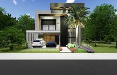 Imagem: A casa possui 1 Dormitório, 4 Banheiros, 2 Vagas na garagem