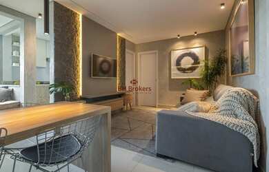 Imagem: O apartamento possui 1 Dormitório, 1 Banheiro, 1 Vaga na garagem