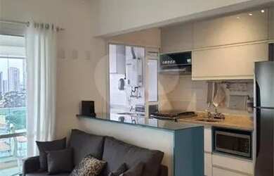 Imagem: O apartamento possui 1 Dormitório, 2 Banheiros, 1 Vaga na garagem