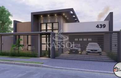 Imagem: A casa possui 3 Dormitórios, 1 Banheiro, 2 Vagas na garagem