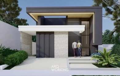 Imagem: A casa em condomínio possui 3 Dormitórios, 2 Banheiros, 2