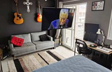 Imagem: O studio possui 1 Dormitório, 1 Banheiro, 1 Vaga na garagem