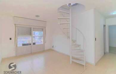 Imagem: O apartamento na cobertura possui 2 Dormitórios, 2 Banheiros