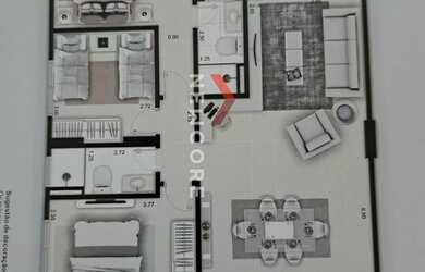 Imagem: O apartamento possui 3 Dormitórios, 2 Banheiros, 2 Vagas na