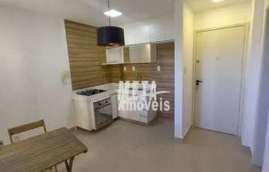 Imagem: O apartamento possui 1 Dormitório, 1 Banheiro, 1 Vaga na garagem