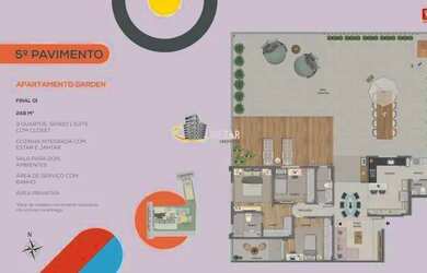 Imagem 2: Apartamento com área privativa à venda, 3 quartos, 1 suíte, 2 vagas,...