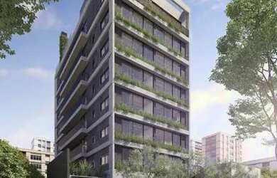 Imagem: O apartamento possui 1 Dormitório, 1 Banheiro, 1 Vaga na garagem