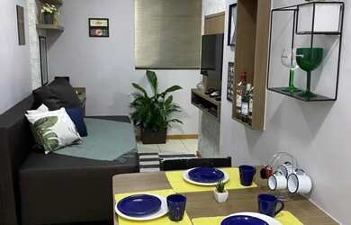 Imagem: O apartamento possui 1 Dormitório, 1 Banheiro, 38m² de Área