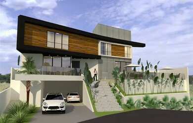 Imagem: A casa em condomínio possui 4 Dormitórios, 4 Banheiros, 4