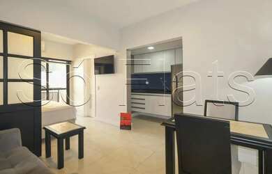 Imagem: O apartamento possui 1 Dormitório, 1 Banheiro, 1 Vaga na garagem