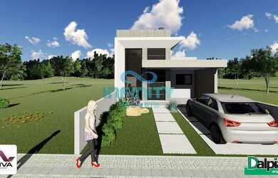 Imagem: A casa possui 3 Dormitórios, 1 Banheiro, 2 Vagas na garagem