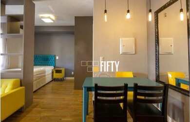 Imagem: O studio possui 1 Dormitório, 1 Banheiro, 42m² de Área, Imóvel