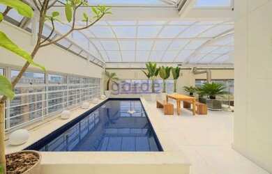 Imagem: O apartamento na cobertura possui 4 Dormitórios, 5 Banheiros