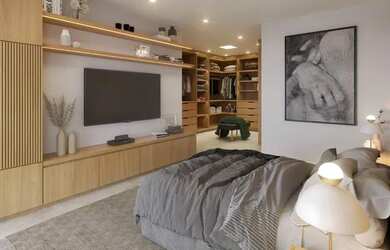 Imagem: A casa em condomínio possui 4 Dormitórios, 5 Banheiros, 3