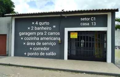 Imagem: A casa possui 4 Dormitórios, 2 Banheiros, 2 Vagas na garagem