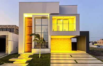 Imagem: A casa em condomínio possui 4 Dormitórios, 5 Banheiros, 4