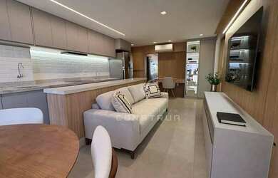 Imagem: O apartamento possui 1 Dormitório, 2 Banheiros, 2 Vagas na