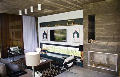 Imagem 3: Casa Contemporânea. Ar-condicionado, Lareira, 3 Vagas na garageme3 Dormitórios