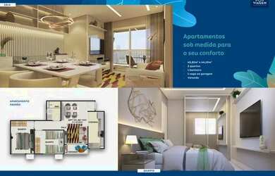 Imagem: O apartamento possui 2 Dormitórios, 1 Banheiro, 1 Vaga na garagem