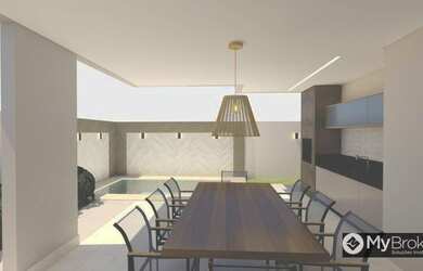 Imagem: A casa em condomínio possui 4 Dormitórios, 5 Banheiros, 2