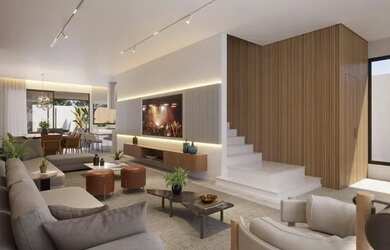 Imagem: A casa em condomínio possui 4 Dormitórios, 5 Banheiros, 3