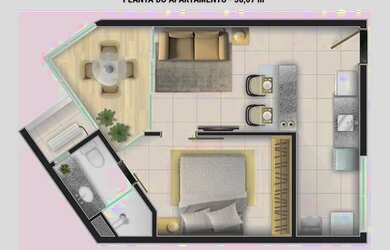 Imagem 12: Apartamento Novo à venda por R$ 442.870 - Praia de Iracema - Fortaleza/CE