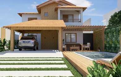 Imagem: A casa possui 3 Dormitórios, 3 Banheiros, 2 Vagas na garagem